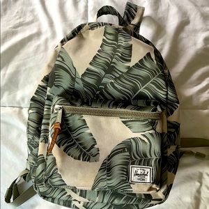 Authentic Herschel Brand Leaf Print Backpack
